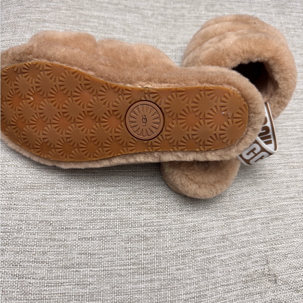 Ugg Fluffy Brown Slides - image 5